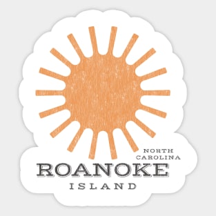 Roanoke Island, NC Summertime Vacationing Beachgoing Sun Sticker